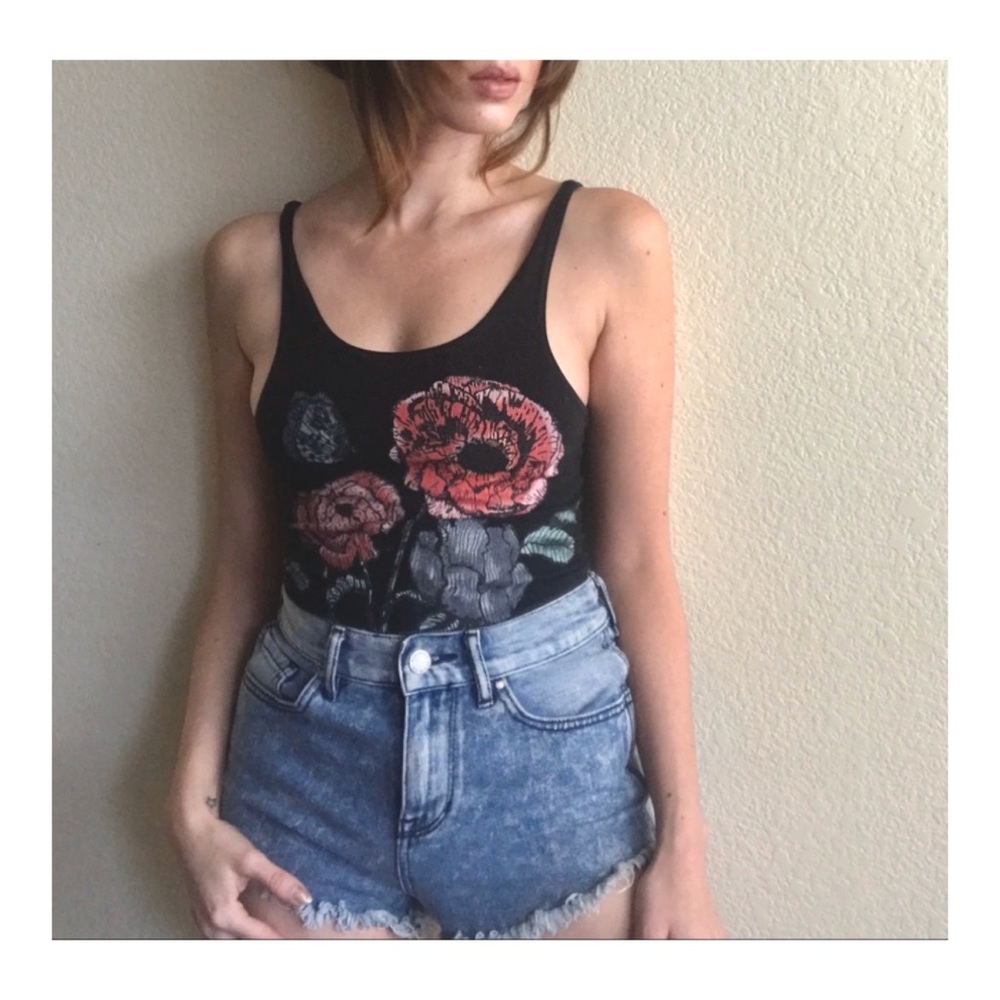H&M Bodysuit With Floral Print